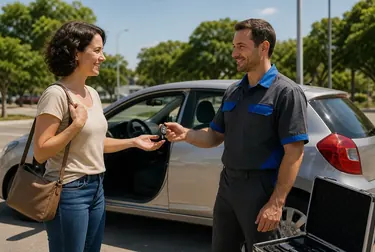 Chaveiro utilizando ferramentas para abrir um carro em Maringá.